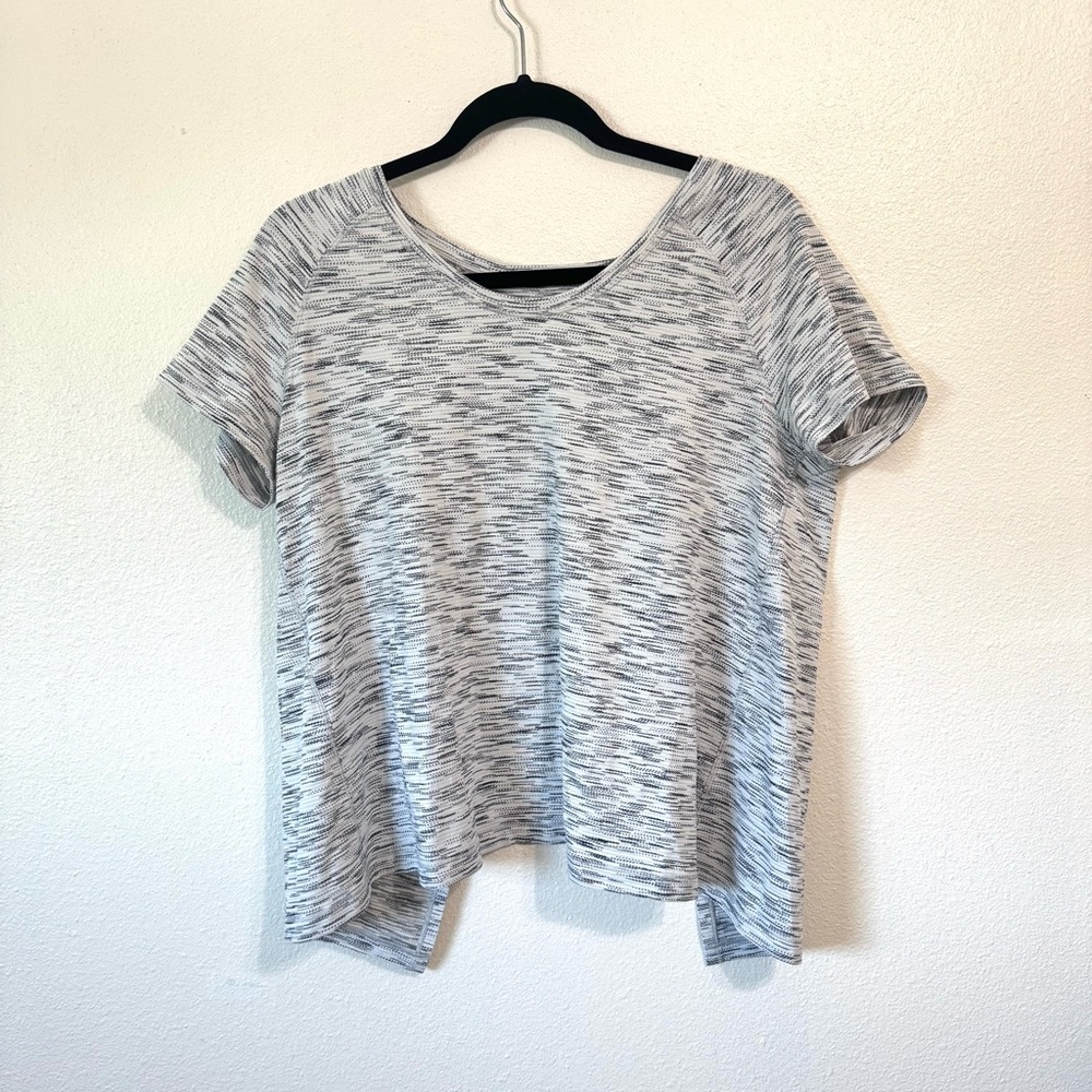 Lululemon Back In Action Short Sleeve Space Dye Open Back Tee